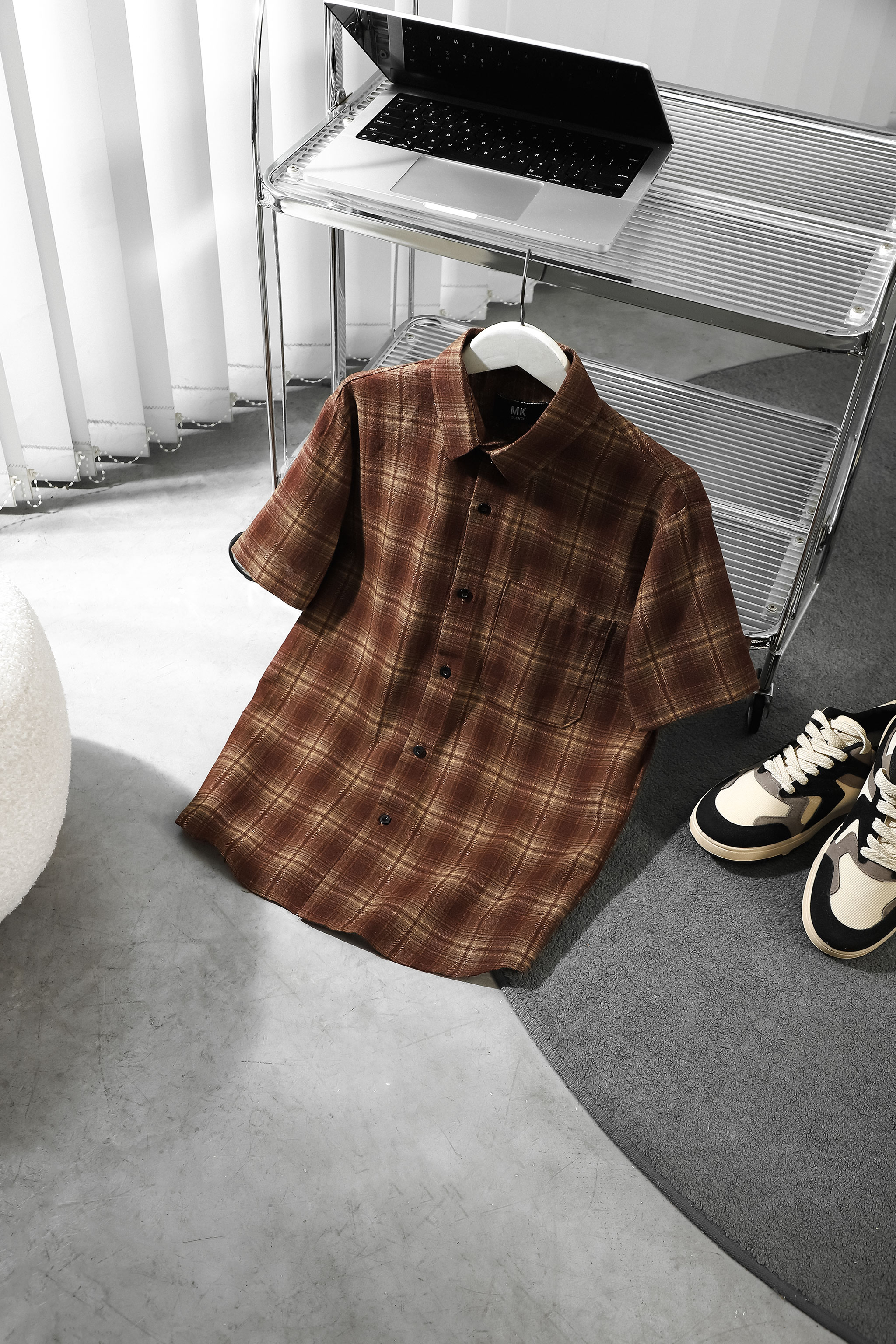 Áo Sơ Mi Nam Kẻ Moss MKCLEVER - Hình ảnh 10