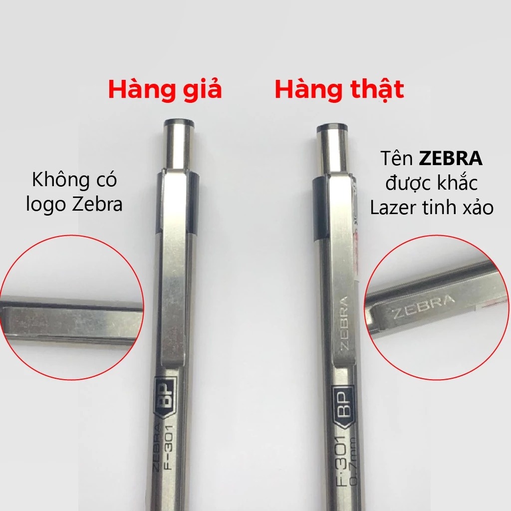 Mô tả Bút Bi F.301 0.7mm Zebra Pen Mực Xanh - Vỏ Đỏ Xanh Lá Xanh Dương Đen 12.6g [Chính Hãng] - 5