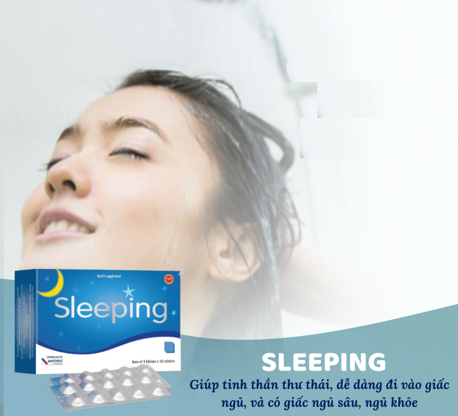 Mô tả Viên uống sleeping AN CHÂU hỗ trợ giấc ngủ, tạo giấc ngủ ngon sâu giấc hộp 3 vỉ 30 viên - globalPharma - 1