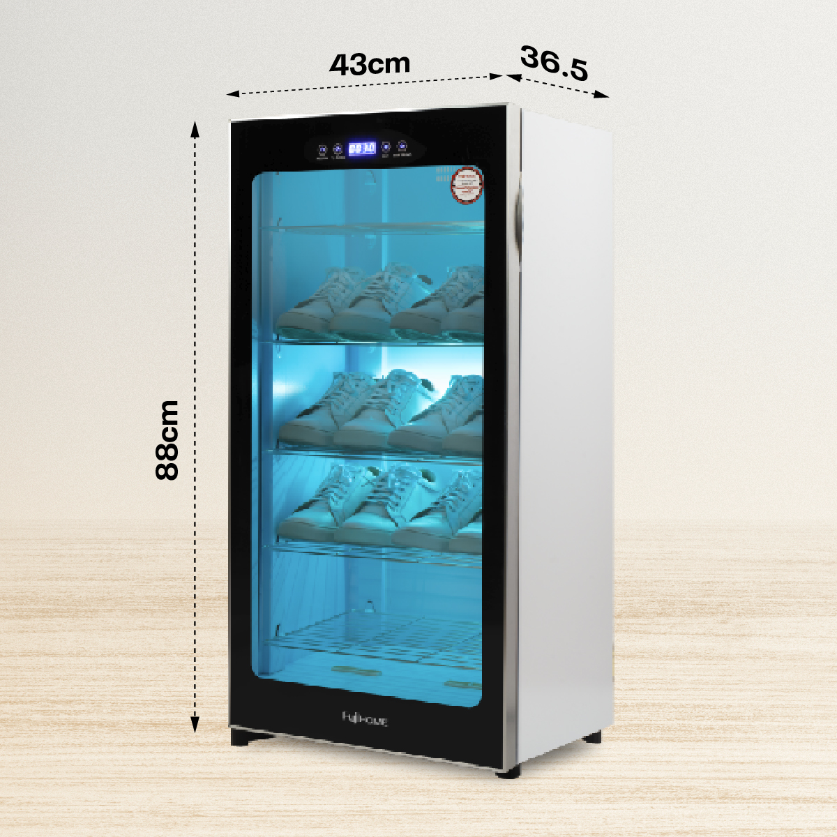 Thiết kế màu bạc hiện đại nâng tầm không gian sống của tủ sấy Fujihome SD128