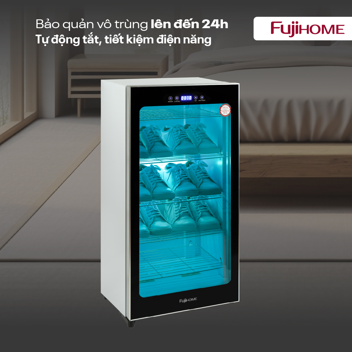 Công nghệ sấy nhiệt PTC kết hợp tia UV và Ozone trên tủ sấy Fujihome SD128