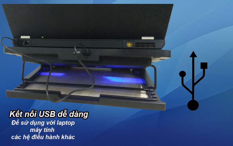 Mô tả Tản nhiệt laptop Phong Vũ N99 (2 Fan) - Bảo hành 6 tháng - 3