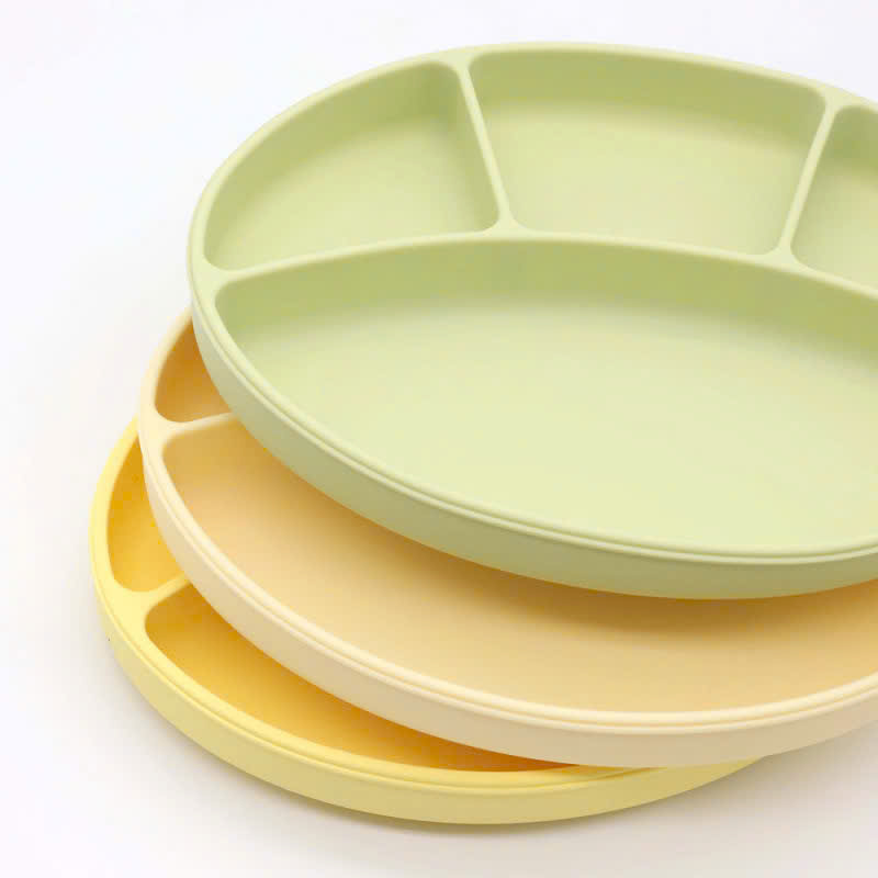 Mô tả Khay Ăn Dặm 4 Ngăn Hình Oval KidsWorld Chất Liệu Silicon Cao Cấp Có Đế Hít Chống Đổ Cho Bé - 8