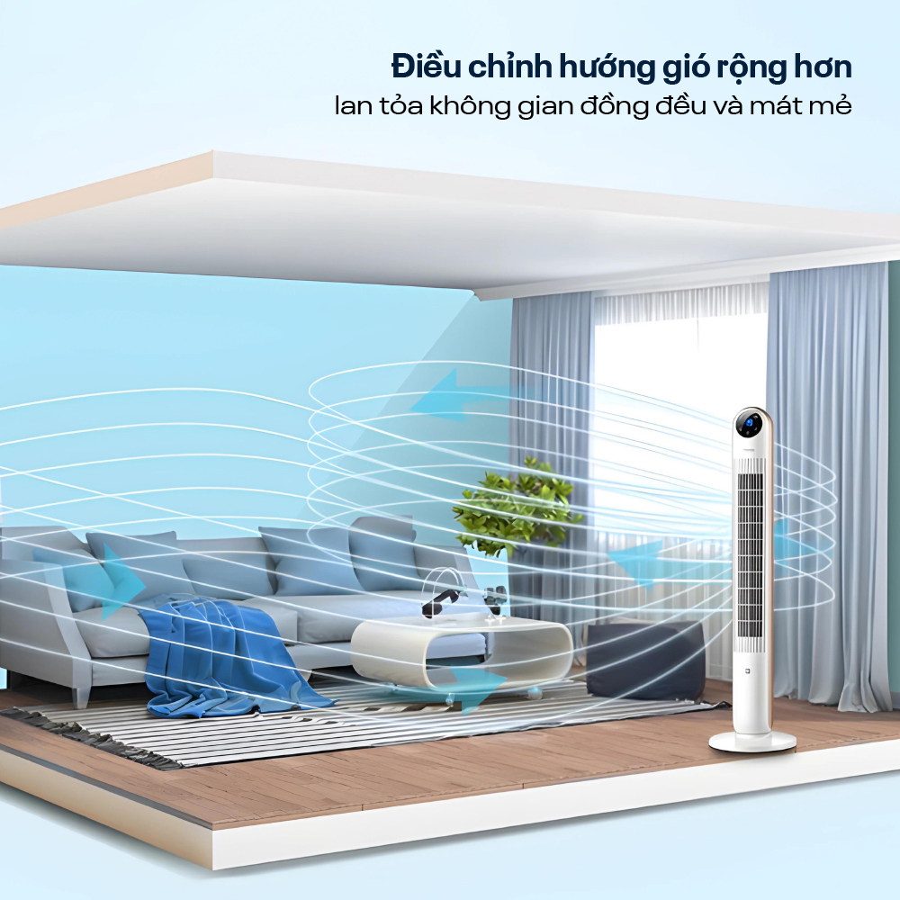 Mô tả Quạt tháp lọc không khí FUJIHOME điều khiển từ xa, màn hình cảm ứng, bảo hành 24 tháng toàn quốc - 12