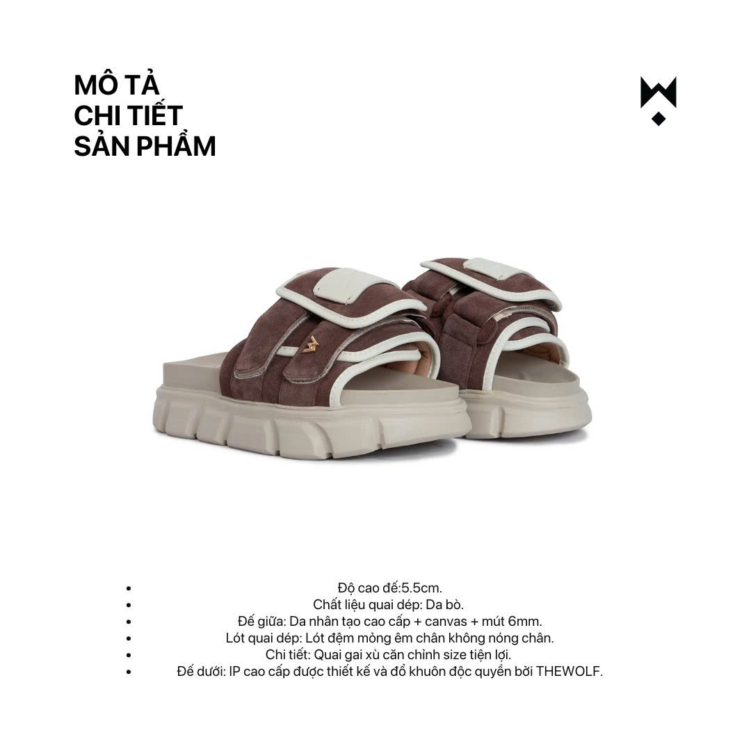 Mô tả Dép Sandal Nam Nữ Tăng Chiều Cao THE STRAP WOLF SLIDE SANDAL - 5