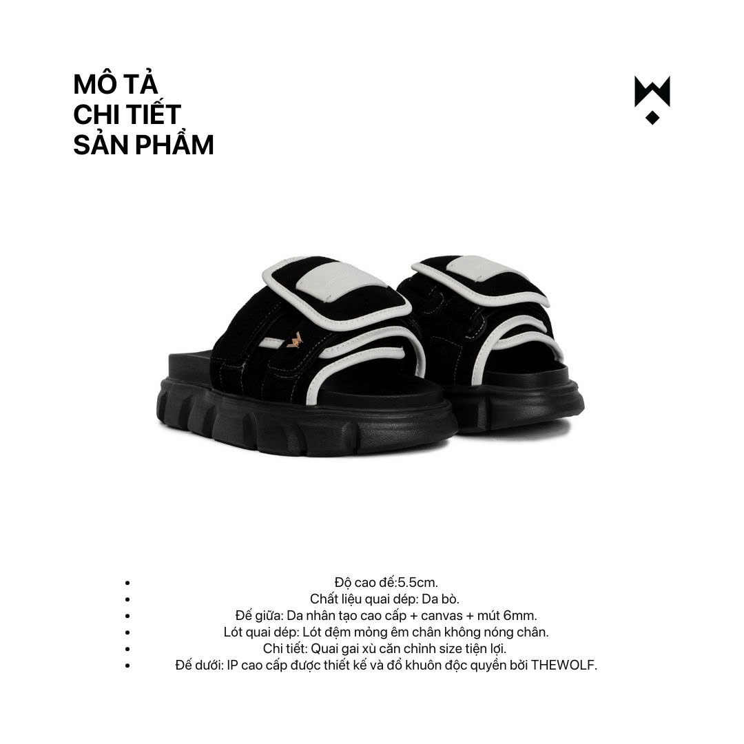 Mô tả Dép Sandal Nam Nữ Tăng Chiều Cao THE STRAP WOLF SLIDE SANDAL - 7