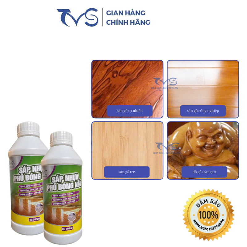Mô tả Sáp phủ bóng sàn TVS -500ML, phủ bóng mọi chất liệu sàn gỗ, gạch, đá bảo vệ sàn chống trơn trượt - 2