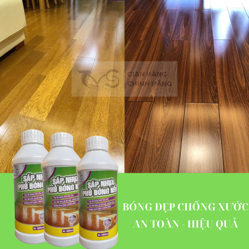 Mô tả Sáp phủ bóng sàn TVS -500ML, phủ bóng mọi chất liệu sàn gỗ, gạch, đá bảo vệ sàn chống trơn trượt - 5