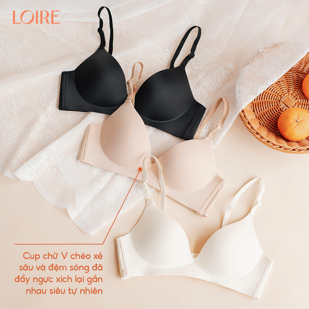 Mô tả Áo Lót Không Gọng Đệm Mỏng Thoải Mái Cúp Chữ V Sâu Định Hình Ngực Loire AL250304 - 1
