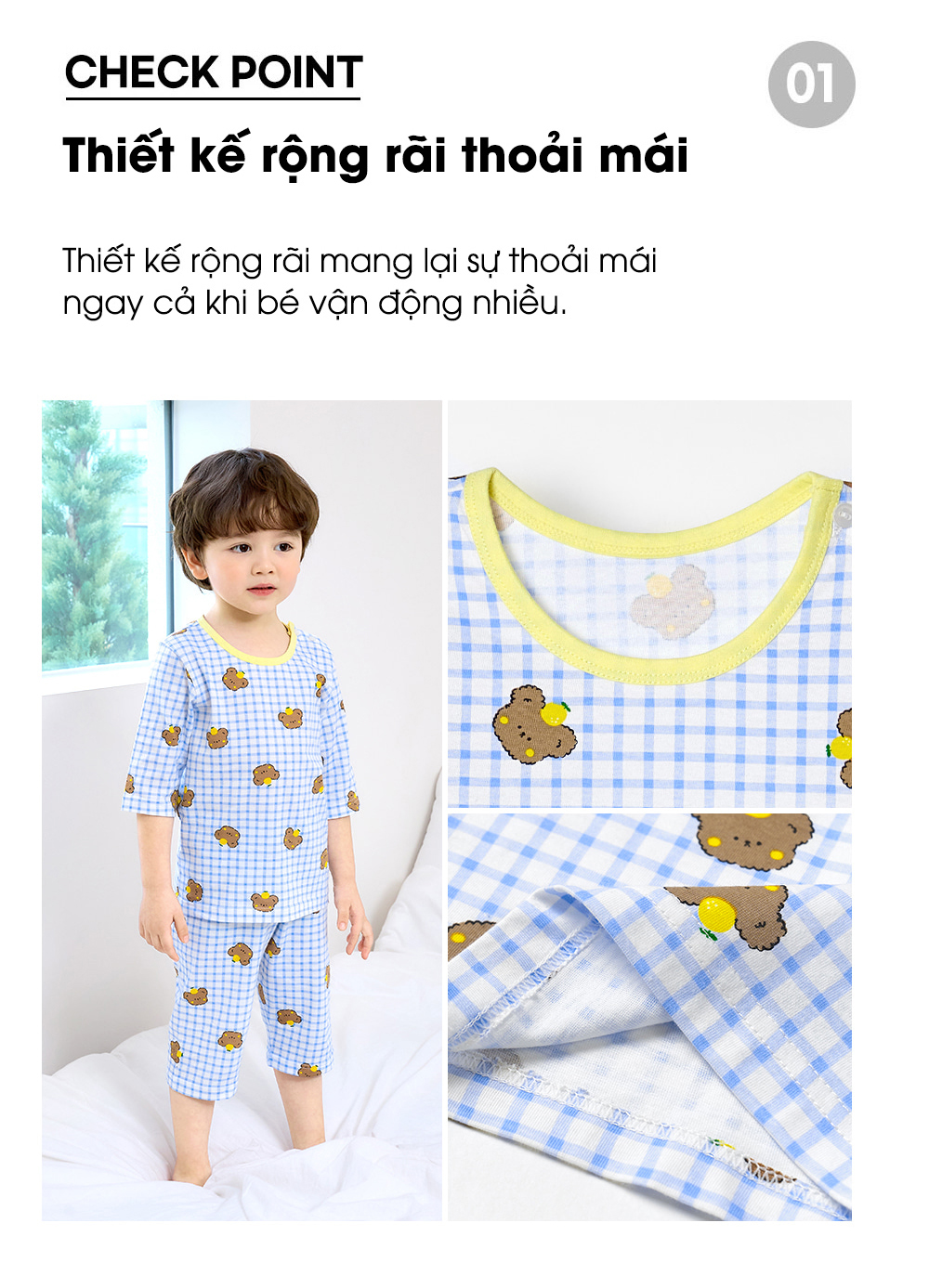 Đồ mặc nhà mùa hè cho bé trai
