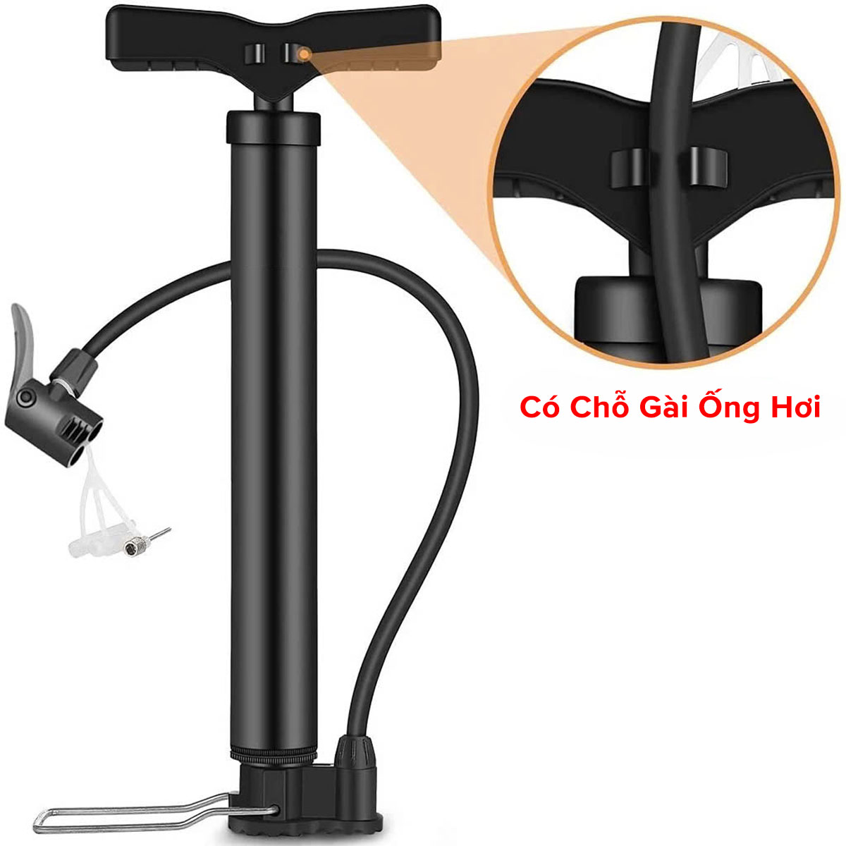 Mô tả Bơm Xe Đạp, Bơm Xe Máy Cầm Tay Nhỏ Gọn Cơ Động Van Pháp Mỹ - Bơm Đa Năng Nhỏ Gọn BCT1 Chính Hãng Amalife - 3