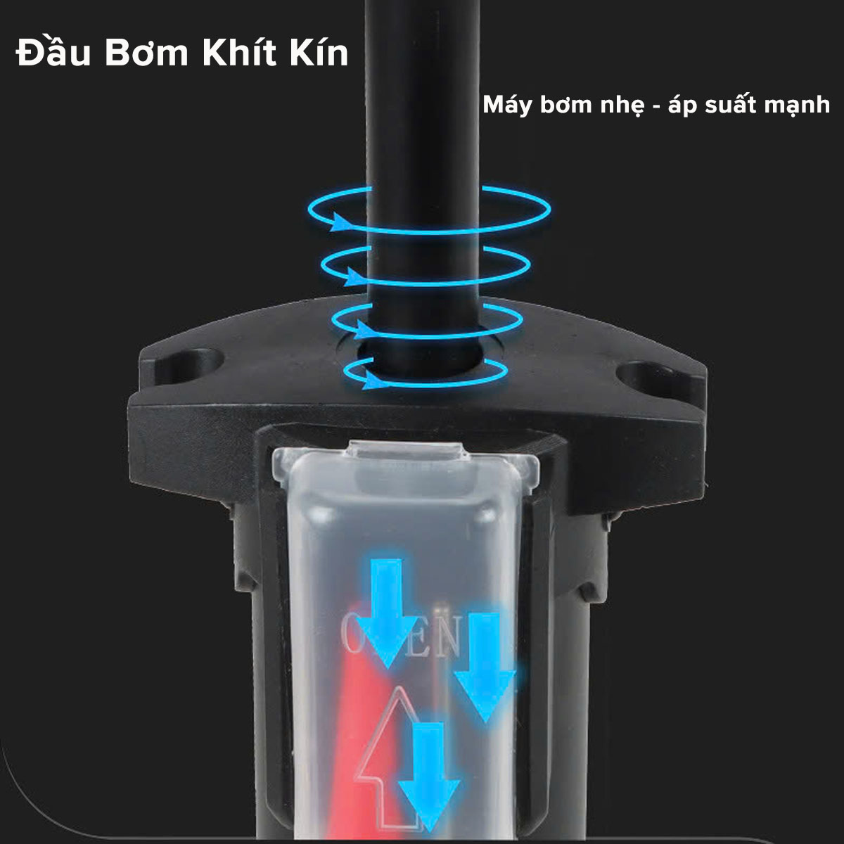 Mô tả Bơm Xe Đạp Bơm Xe Máy Có Áp Kế Dùng Tay Nhỏ Gọn Hàng To Bơm Khí Nhanh Hơn Hỗ Trợ Van Pháp Van Mỹ Chính Hãng Amalife - 6