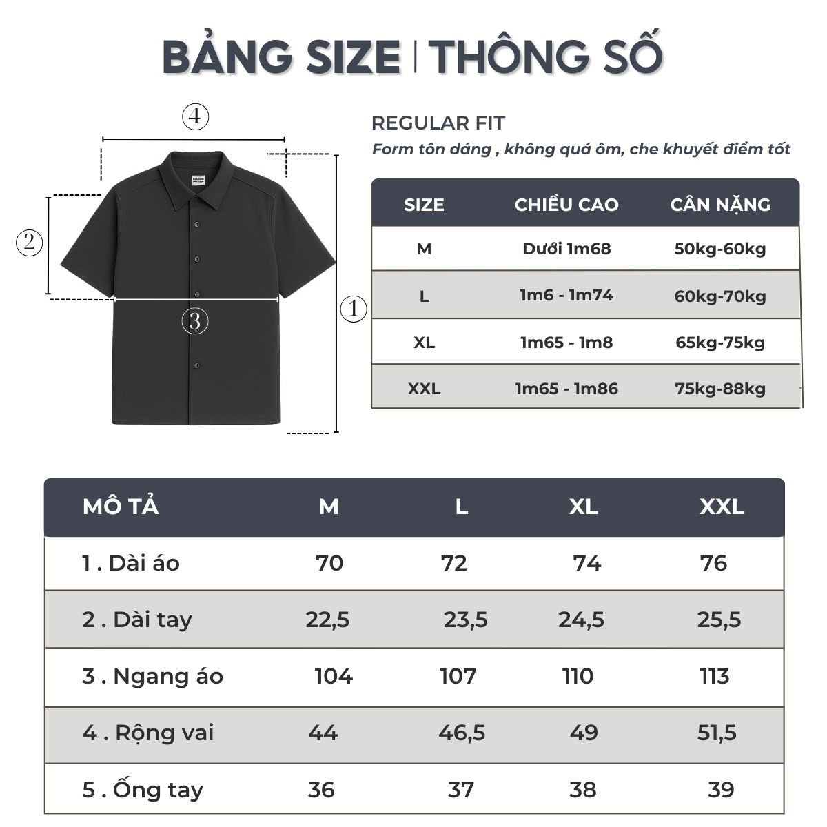 Mô tả Áo sơ mi trơn nam tay ngắn SIXMEN, form regular tôn dáng, chất liệu Cotton cao cấp thấm hút mồ hôi, không nhăn, co giãn - 9