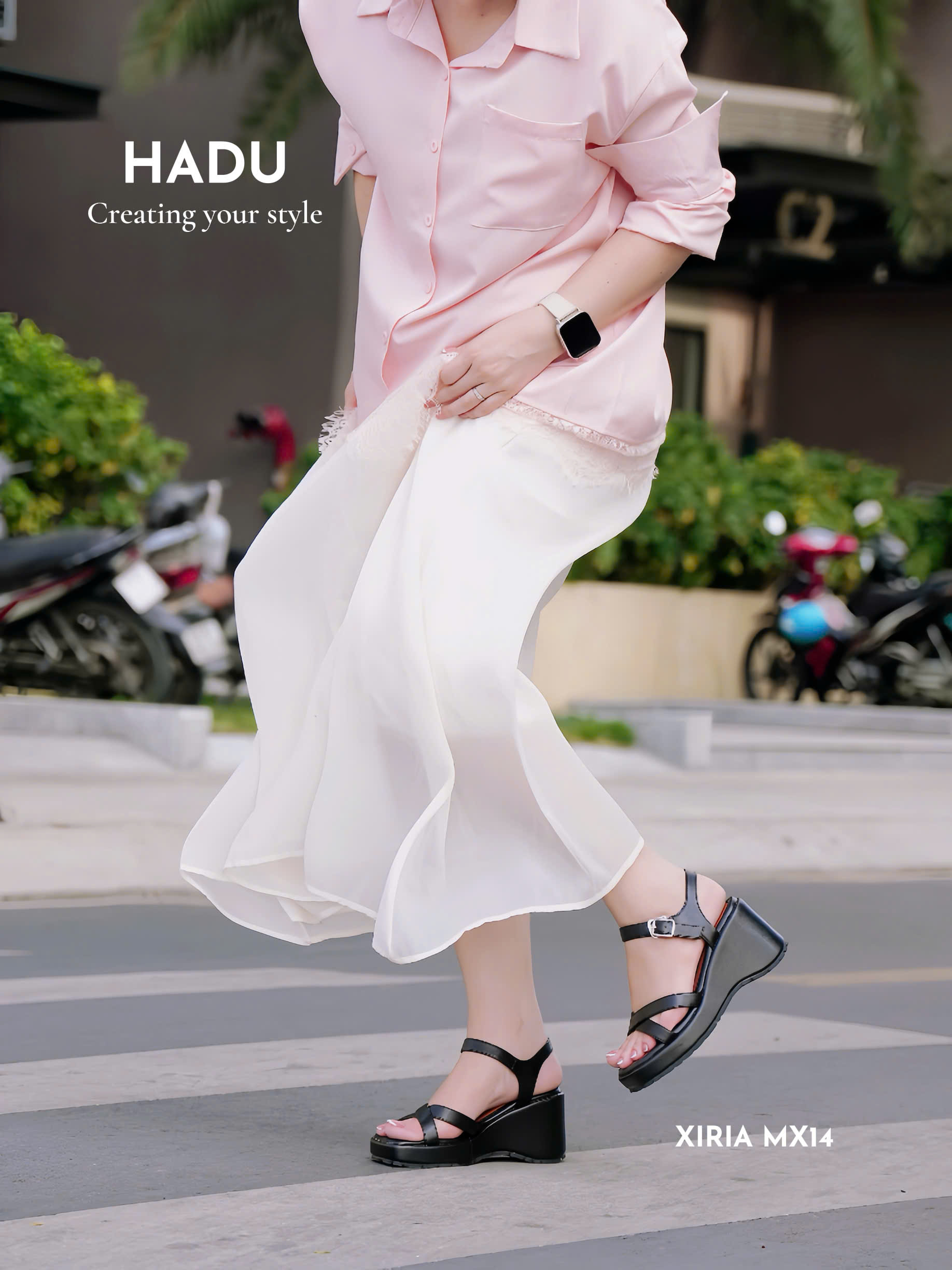 Mô tả Giày Sandal Đế Xuồng 7P Quai Chéo XIARA HADU MX14 Da PU Cao Cấp Đế Cao Su Chống Trơn BH 12 Tháng - 9