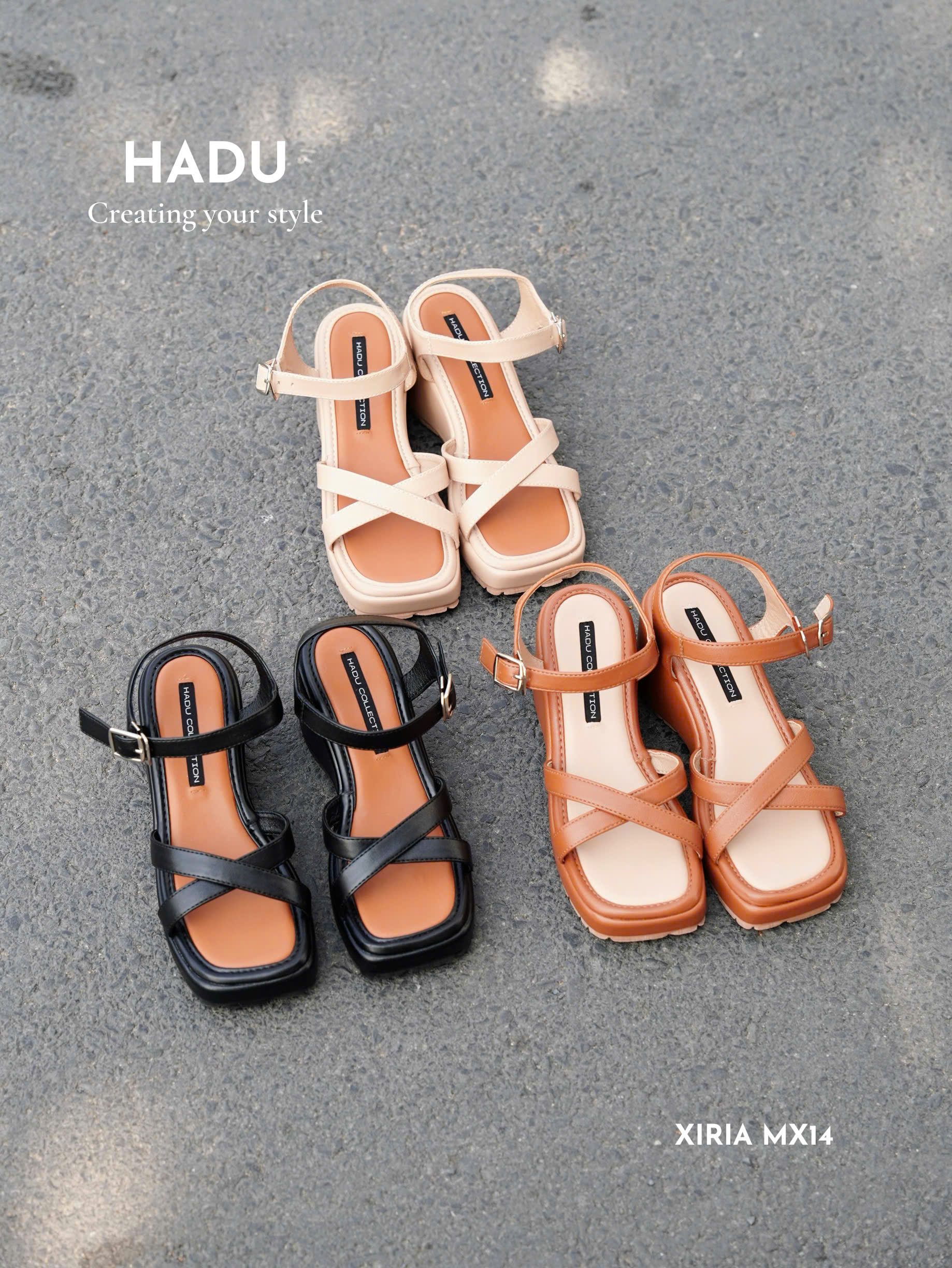 Chất liệu da PU cao cấp Sandal HADU MX14