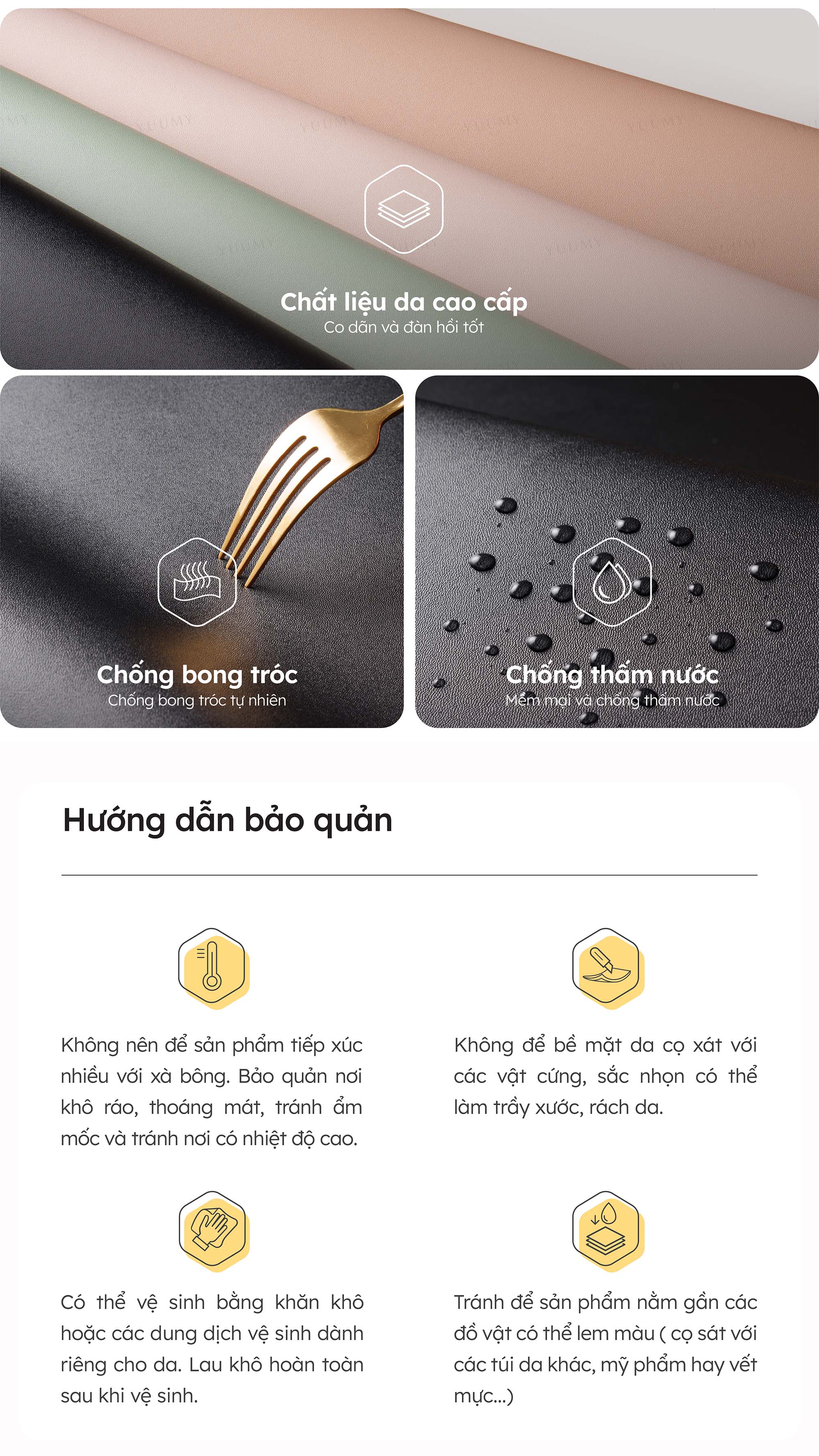 Túi Yuumy YN261 nhìn từ cạnh