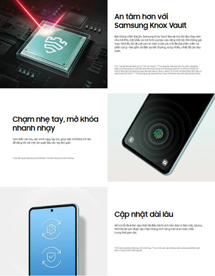 Mặt sau Samsung Galaxy M55 5G