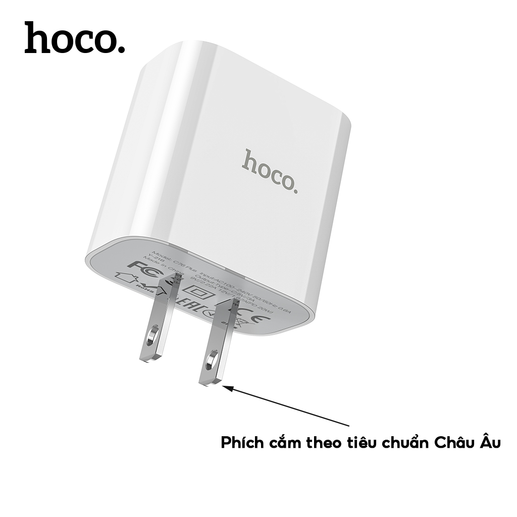 Mô tả Củ Sạc Nhanh 20W Hoco Chân Dẹt, Nhỏ Gọn, Chống Quá Nhiệt Dùng Cho Các Dòng SamSung,IP,Oppo,Xiaomi... - 2