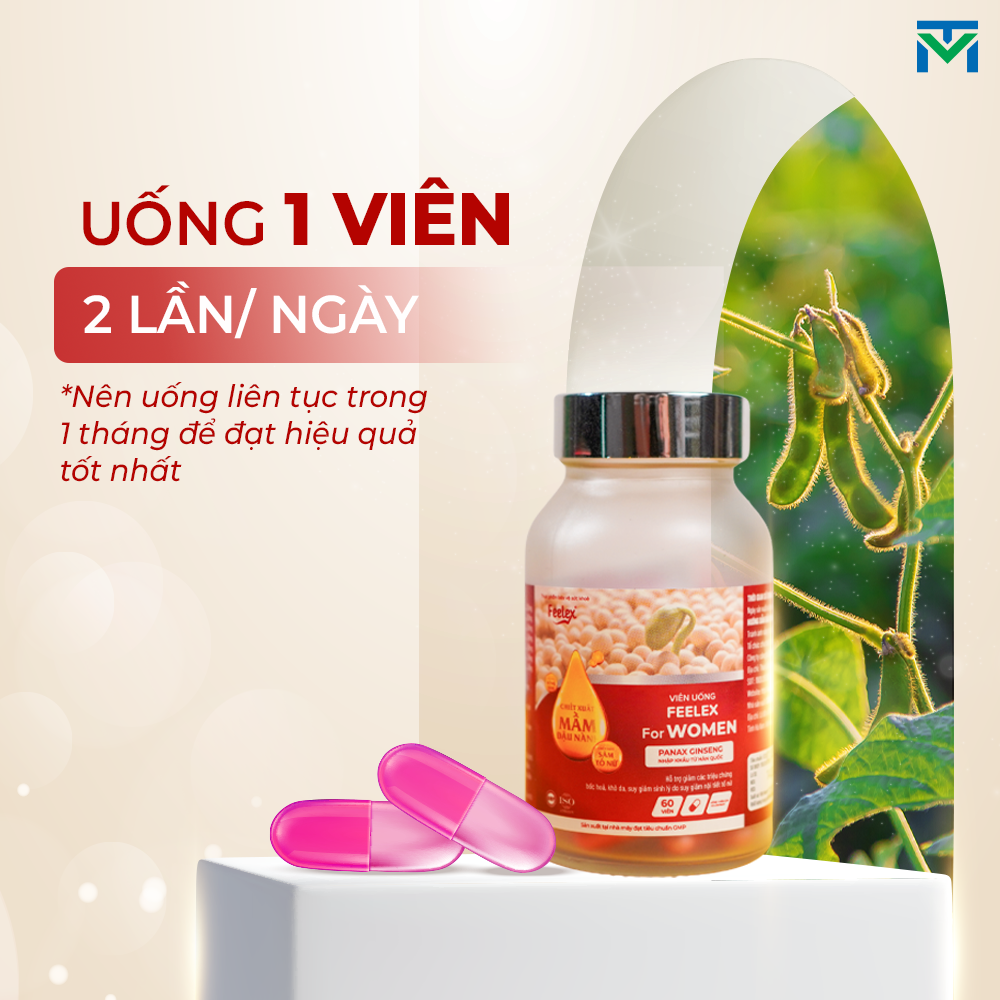 Mô tả Viên uống mầm đậu nành Feelex For Women hỗ trợ cân bằng nội tiết tố, tăng cường sinh lý nữ - 60v - 5