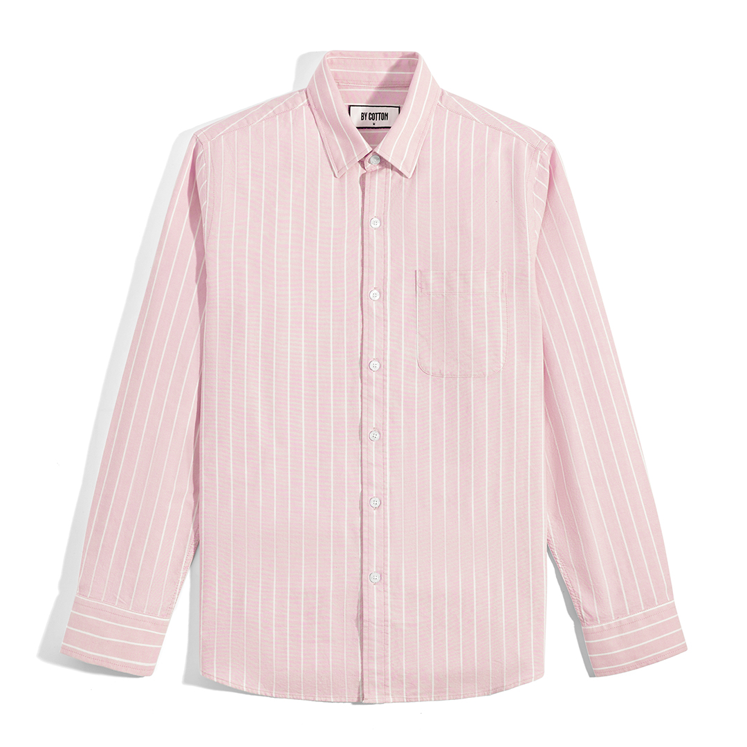 Mô tả Áo Sơ Mi Nam By Cotton Cao Cấp Dài Tay Oxford Phối Sọc Multi Color 1124 - 5