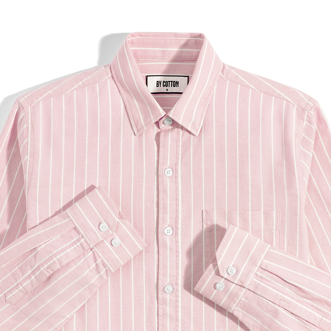 Mô tả Áo Sơ Mi Nam By Cotton Cao Cấp Dài Tay Oxford Phối Sọc Multi Color 1124 - 6