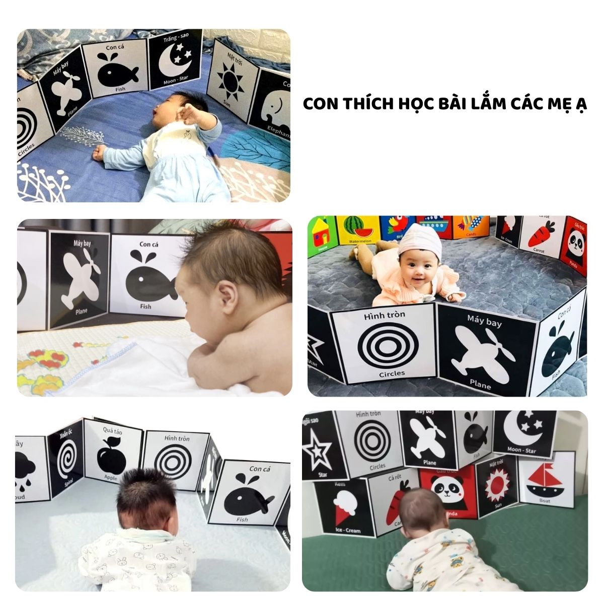Mô tả Sách - Tranh kích thích thị giác cho trẻ sơ sinh (Bộ 3 thẻ) - 2