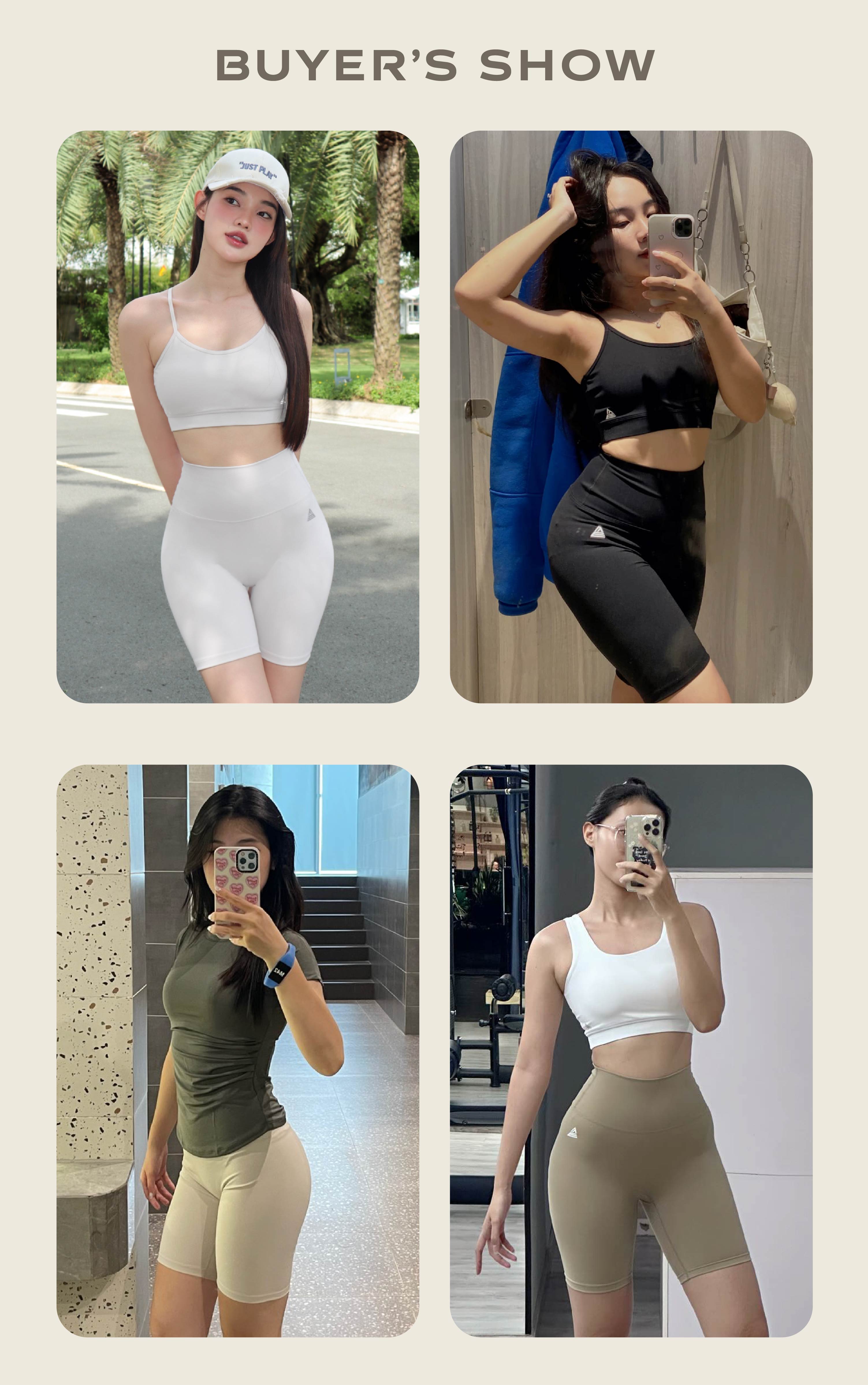 Mô tả Quần tập gym yoga lửng Fitme legging nữ vải thun biker 2 lớp cạp cao tôn dáng bigsize QLTG - 6
