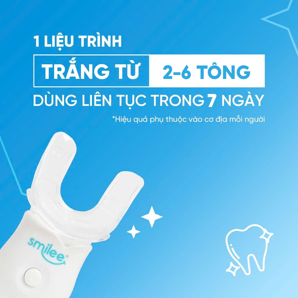 Mô tả - Bộ Kit trắng răng tại nhà Smilee Max - Trắng răng từ 2 đến 6 tông sau 7 ngày, tùy thuộc vào cơ địa - 1