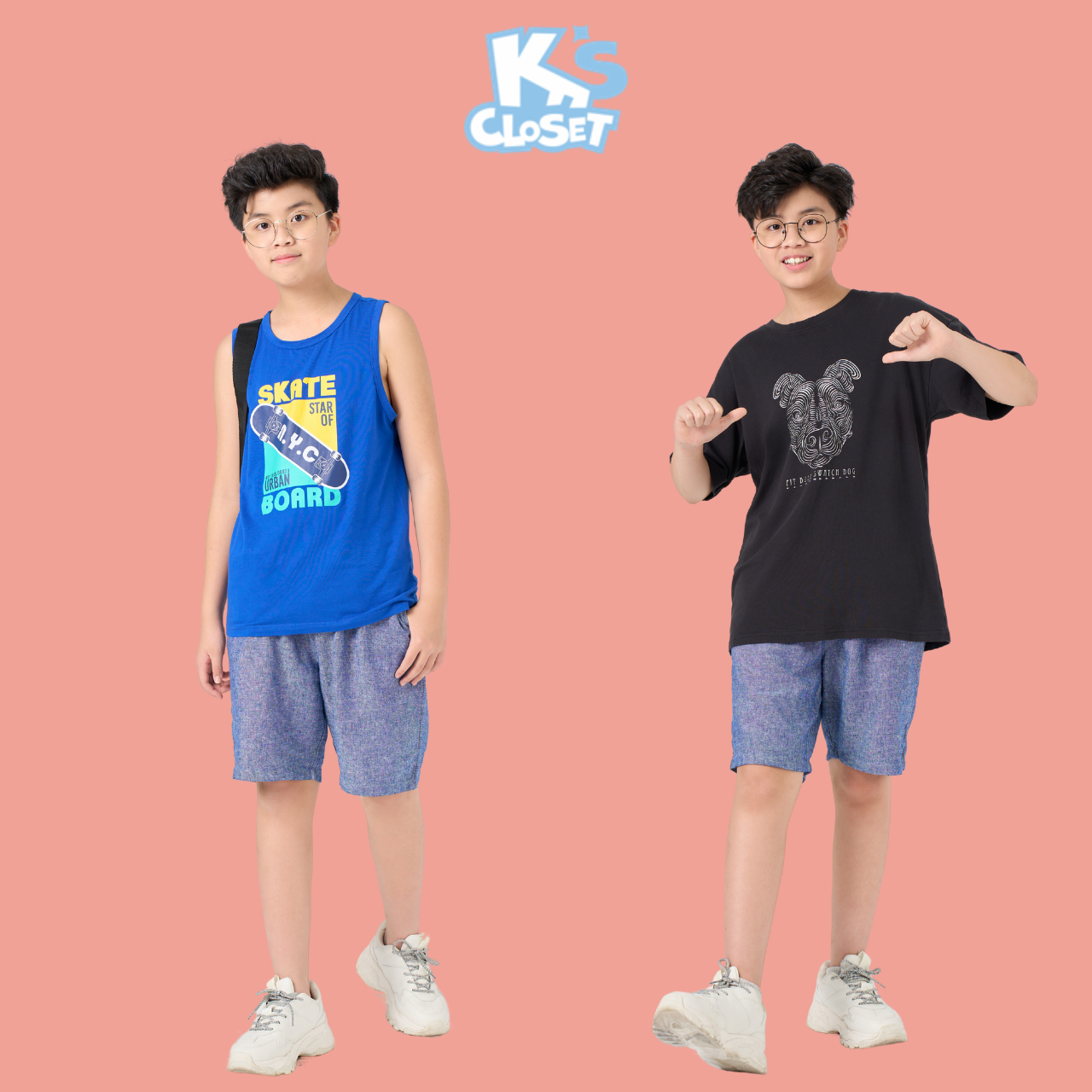 Mô tả Quần Sooc K's Closet Chất Liệu Vải Cotton Cho Bé Trai (2-14 tuổi) từ 10kg - 60kg E030FIS - 1