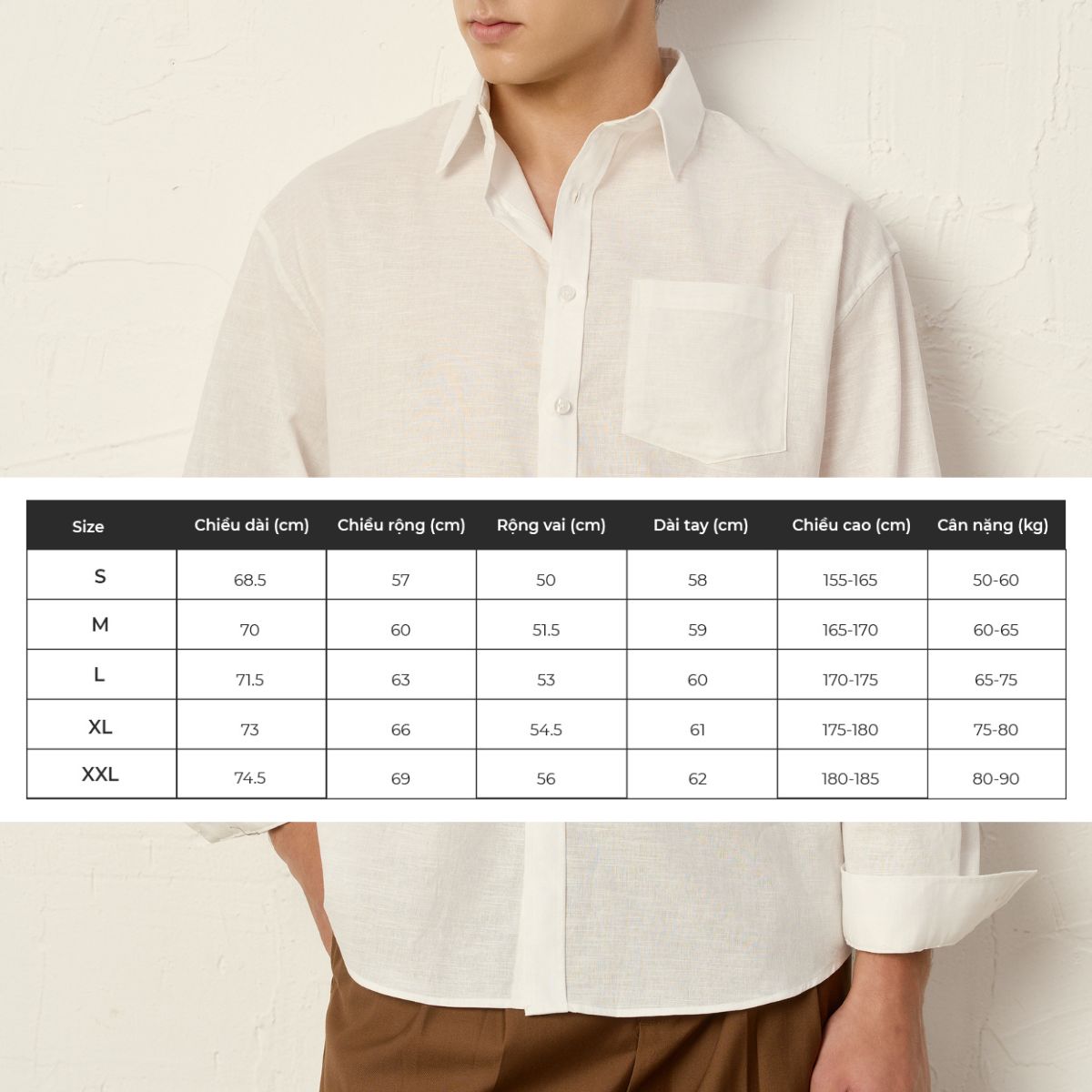 Mô tả Áo sơ mi linen rayon PEALO thoáng mát nhẹ nhàng mềm mại giảm độ nhăn của áo tạo cảm giác thoải mái - 1