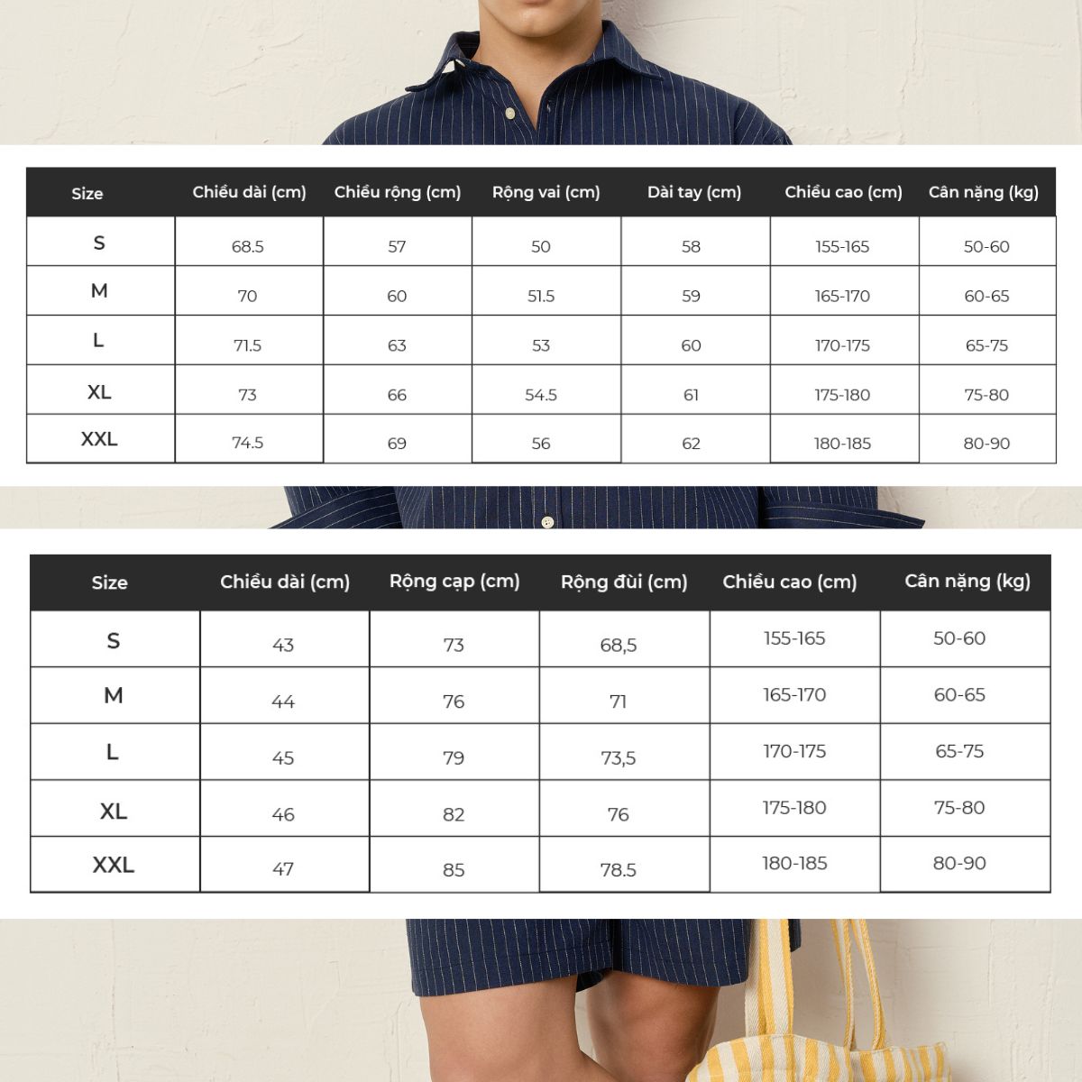 Mô tả Set sơ mi linen kẻ sọc PEALO thoáng mát giảm nhăn mềm mại và thấm hút tốt - 4
