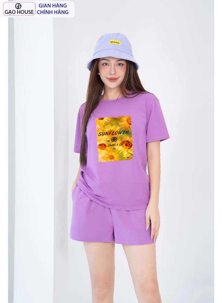 Mô tả Áo Thun Gạo House Unisex cotton 100% cao cấp, áo phông nam nữ cộc tay cổ tròn,áo phông đi biển MAT05 - 2
