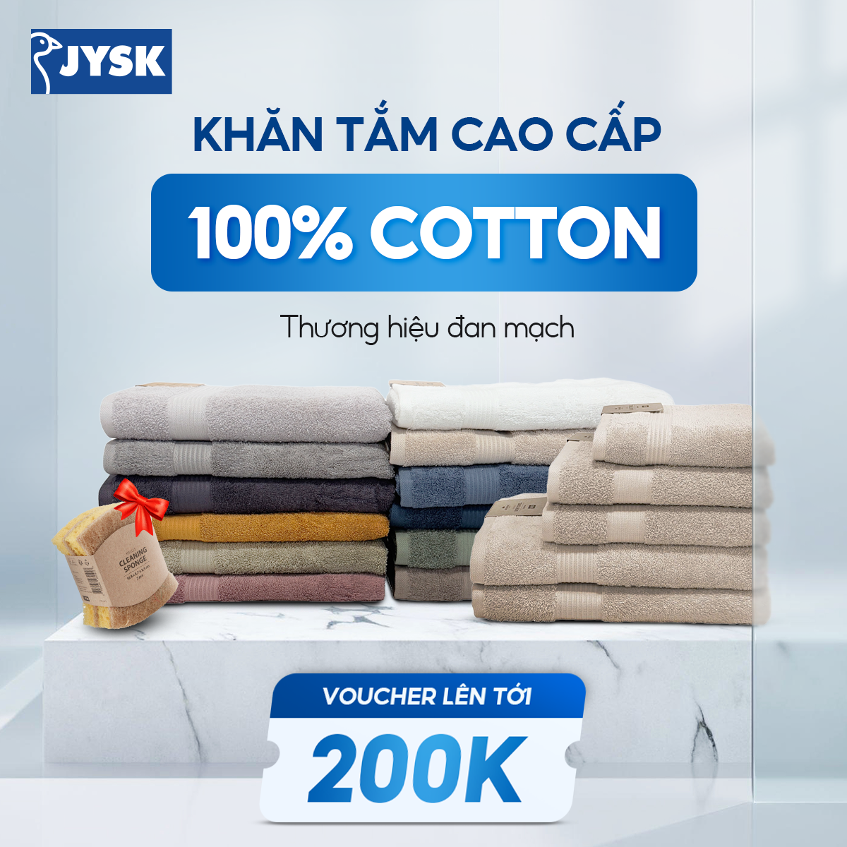 Mô tả Khăn tắm cotton | JYSK Karlstad | 50x100cm | Nhiều màu - 1