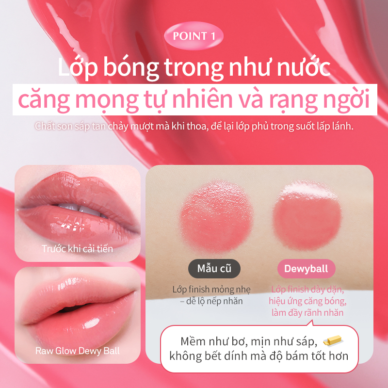 Mô tả Son Dưỡng Môi Dạng Cầu hince Raw Glow Dewy Ball - 5