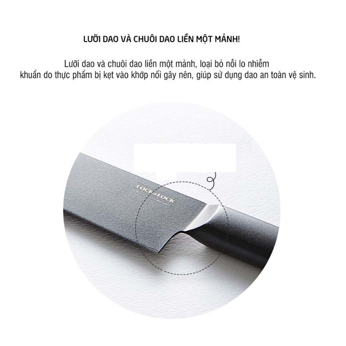 Dao thái Dao Santoku Dao gọt chống dính Lock&Lock , Inochi cán đúc ...
