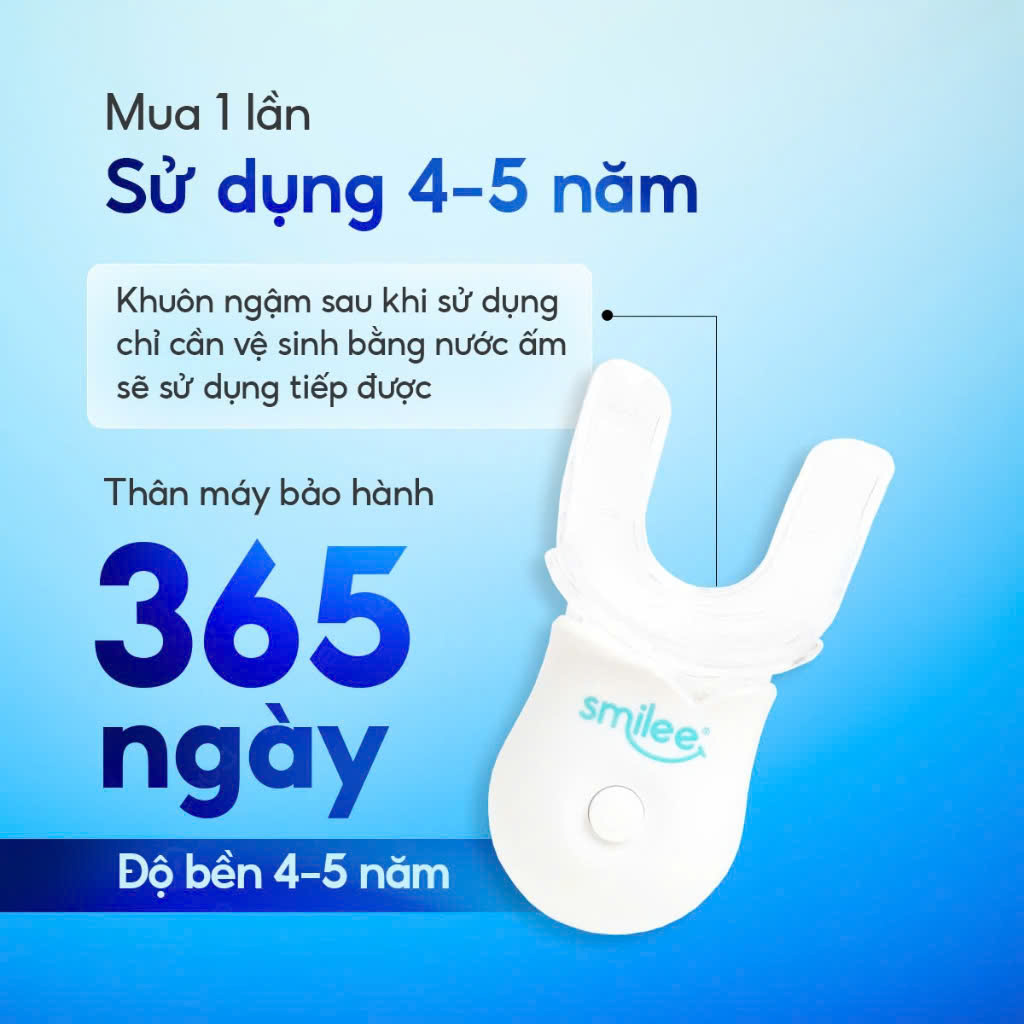 Mô tả - Bộ Kit trắng răng tại nhà Smilee Max - Trắng răng từ 2 đến 6 tông sau 7 ngày, tùy thuộc vào cơ địa - 4
