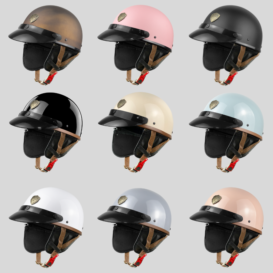 Mũ Bảo Hiểm VARO PUG Harley Nhiều Màu