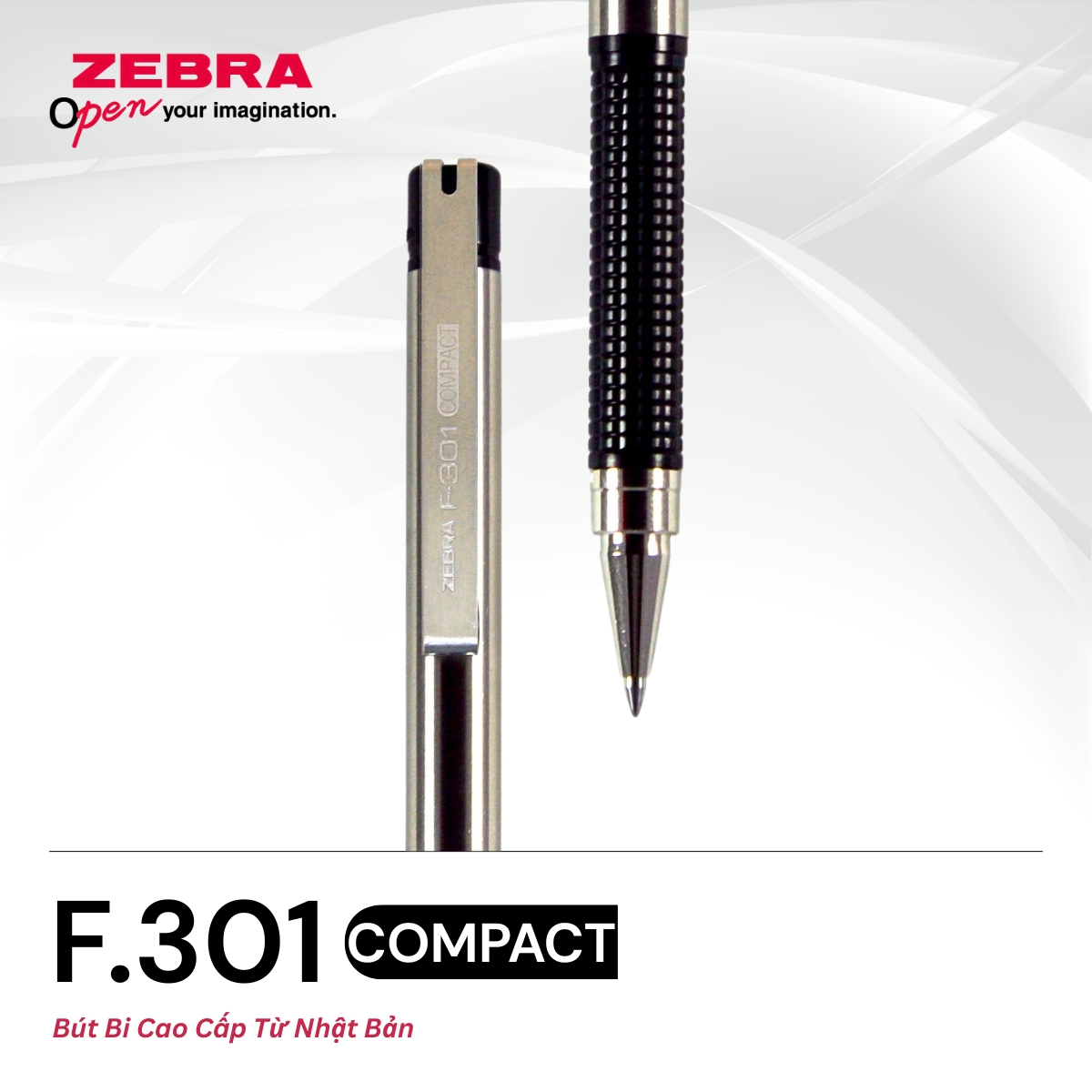 Mô tả Bút Bi Cao Cấp F.301 Compact 0.7mm Zebra Pen - Mực Xanh, Thân Kim Loại, Nhẹ 12.3g [CHÍNH HÃNG] - 5