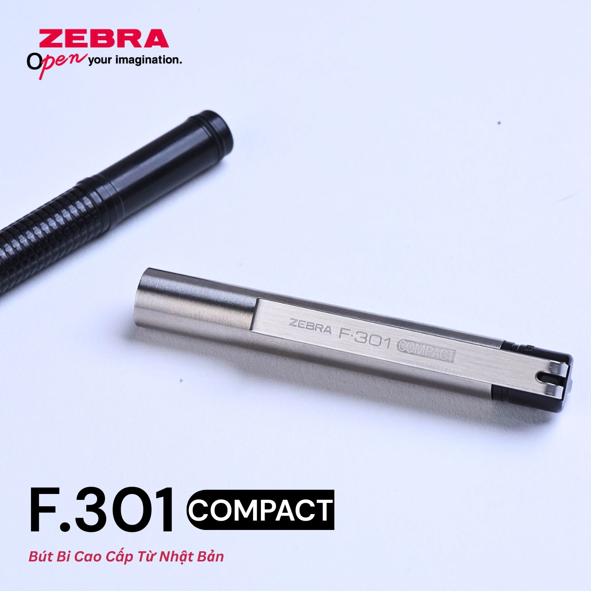 Mô tả Bút Bi Cao Cấp F.301 Compact 0.7mm Zebra Pen - Mực Xanh, Thân Kim Loại, Nhẹ 12.3g [CHÍNH HÃNG] - 6