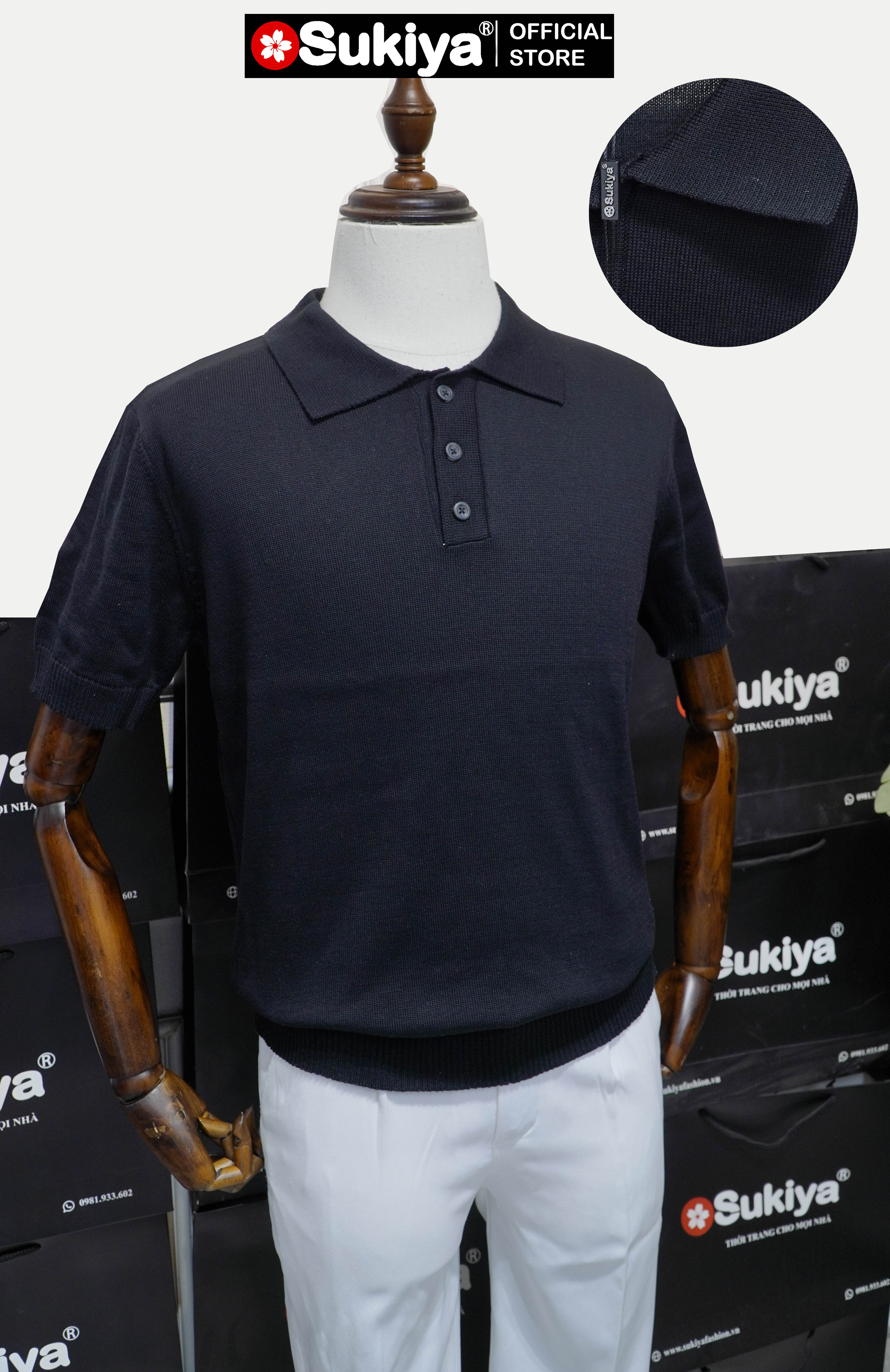 Mô tả Áo POLO Len Dệt Kim SUKIYA Cao Câp Chất Cotton Thấm Hút mồ hôi  AL79 - 4