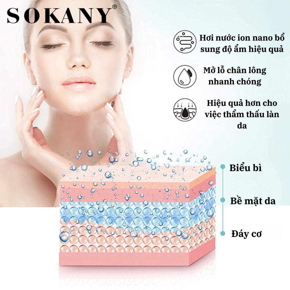 Mô tả Máy xông mặt thảo dược SOKANY SK-1079, xông sữa, thông thảo dược giúp thông thoáng mũi họng hiệu quả - 1