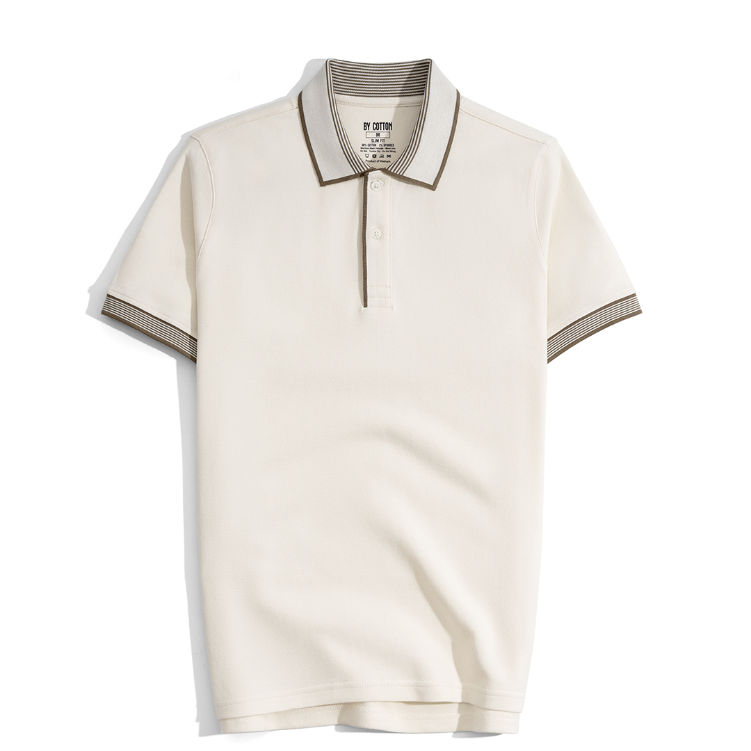 Mô tả Áo Thun Polo Nam By Cotton Cao Cấp Polo 2Layer 3 Màu - Viền Bo - 1