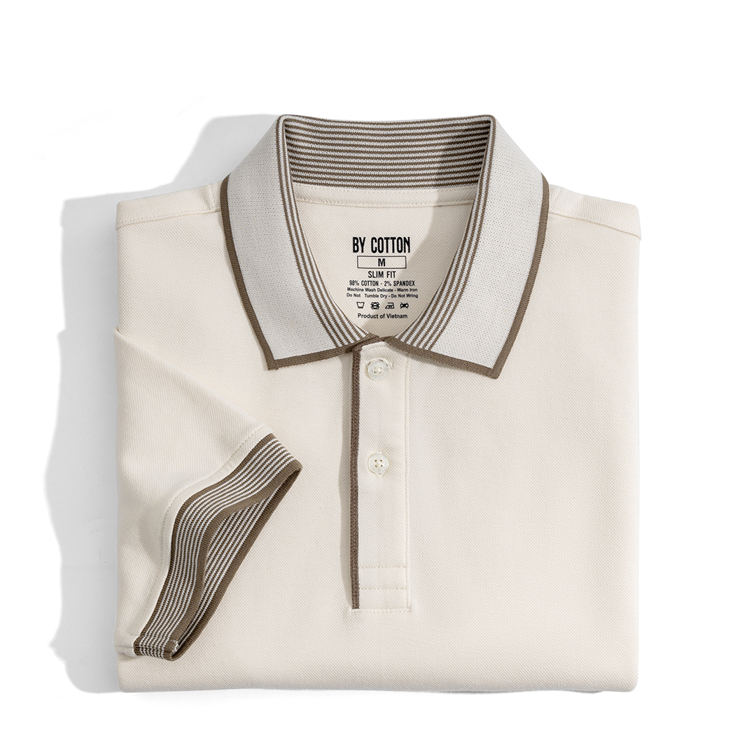 Mô tả Áo Thun Polo Nam By Cotton Cao Cấp Polo 2Layer 3 Màu - Viền Bo - 6