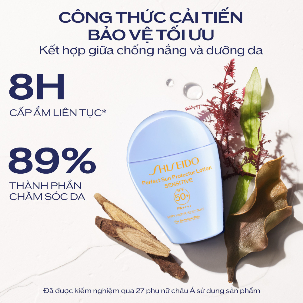 Mô tả Sữa chống nắng cho da nhạy cảm Shiseido GSC Perfect Sun Protector Lotion Sensitive SPF50+ 50ml - 2