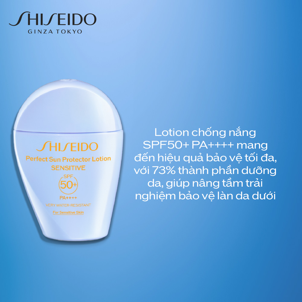 Mô tả Sữa chống nắng cho da nhạy cảm Shiseido GSC Perfect Sun Protector Lotion Sensitive SPF50+ 50ml - 6