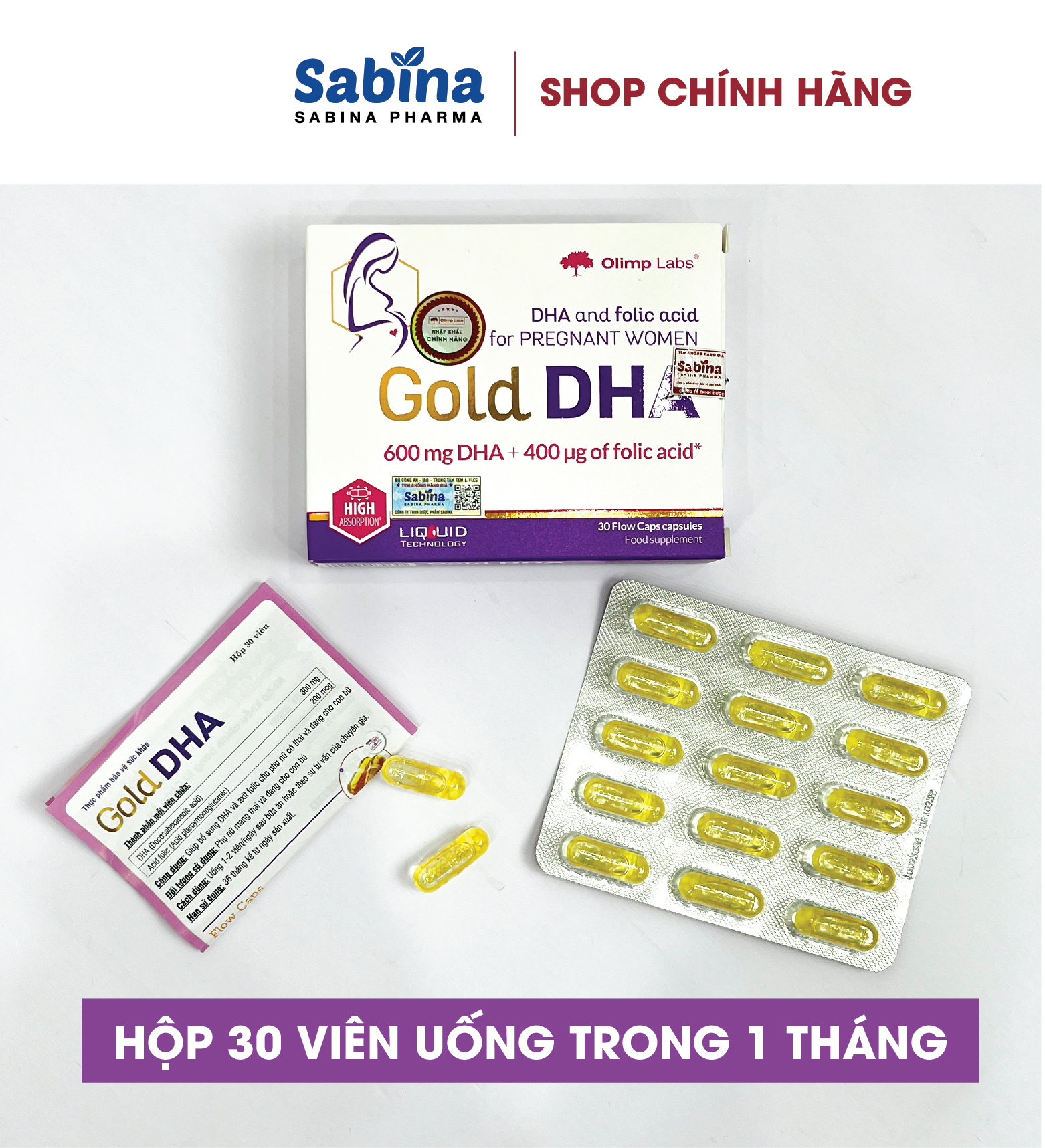 Mô tả 2H Gold DHA - Thực Phẩm Bảo Vệ Sức Khỏe cho mẹ bầu và sau sinh nuôi con bú hỗ trợ bổ sung DHA và axit folic - 2