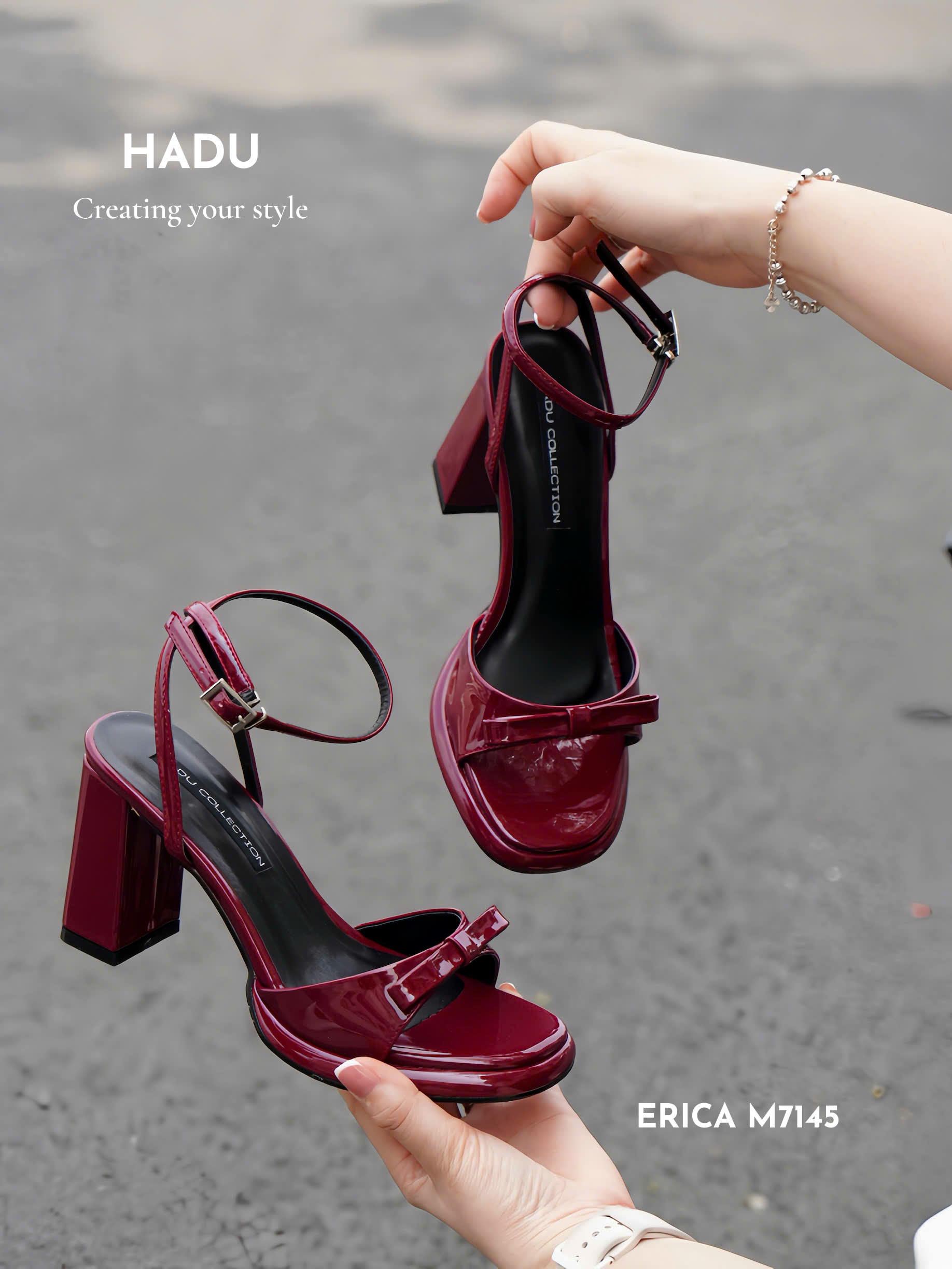 Sandal Gót Vuông HADU M7145