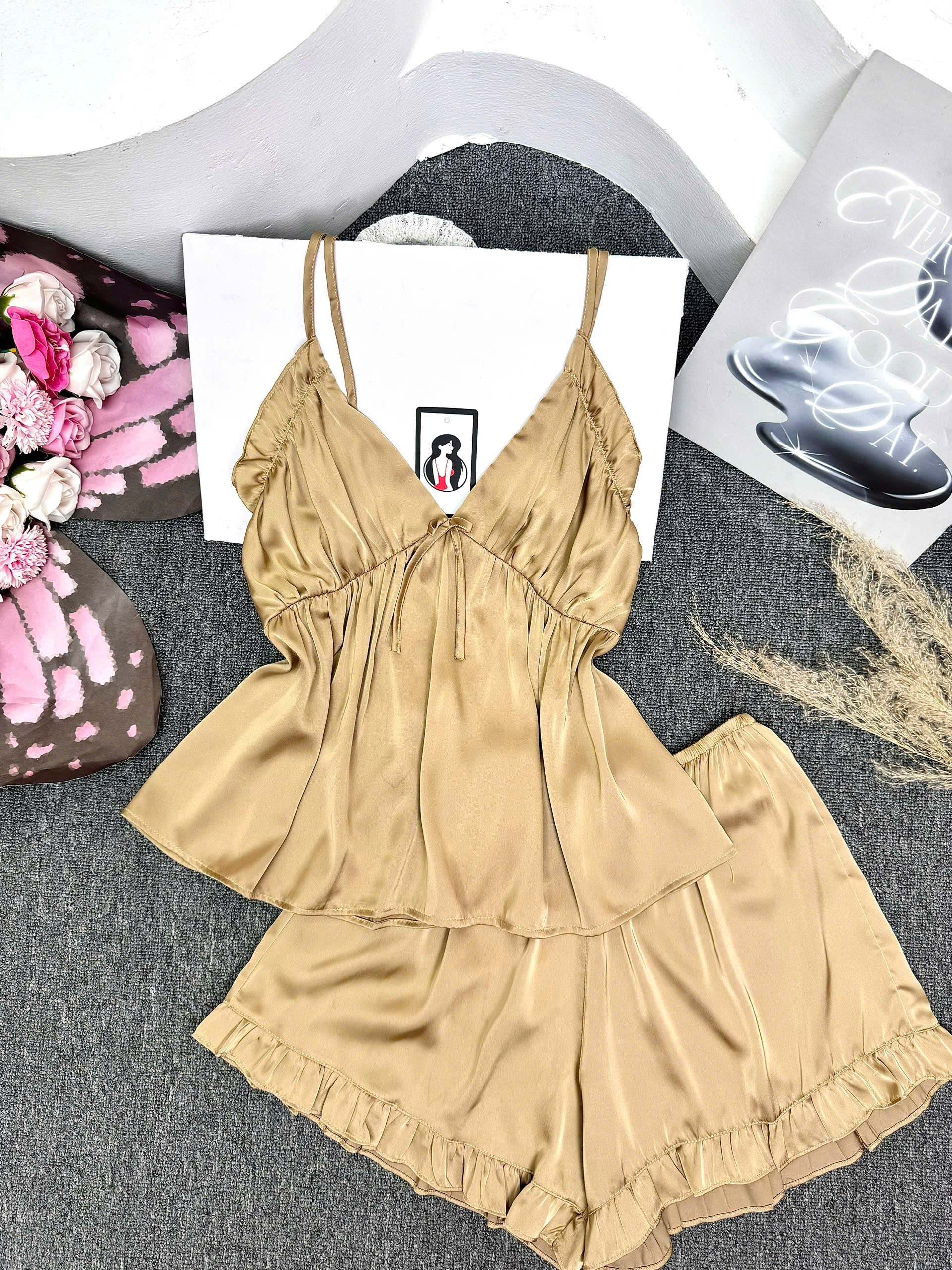 Bộ Đồ Ngủ Lụa 2 Dây