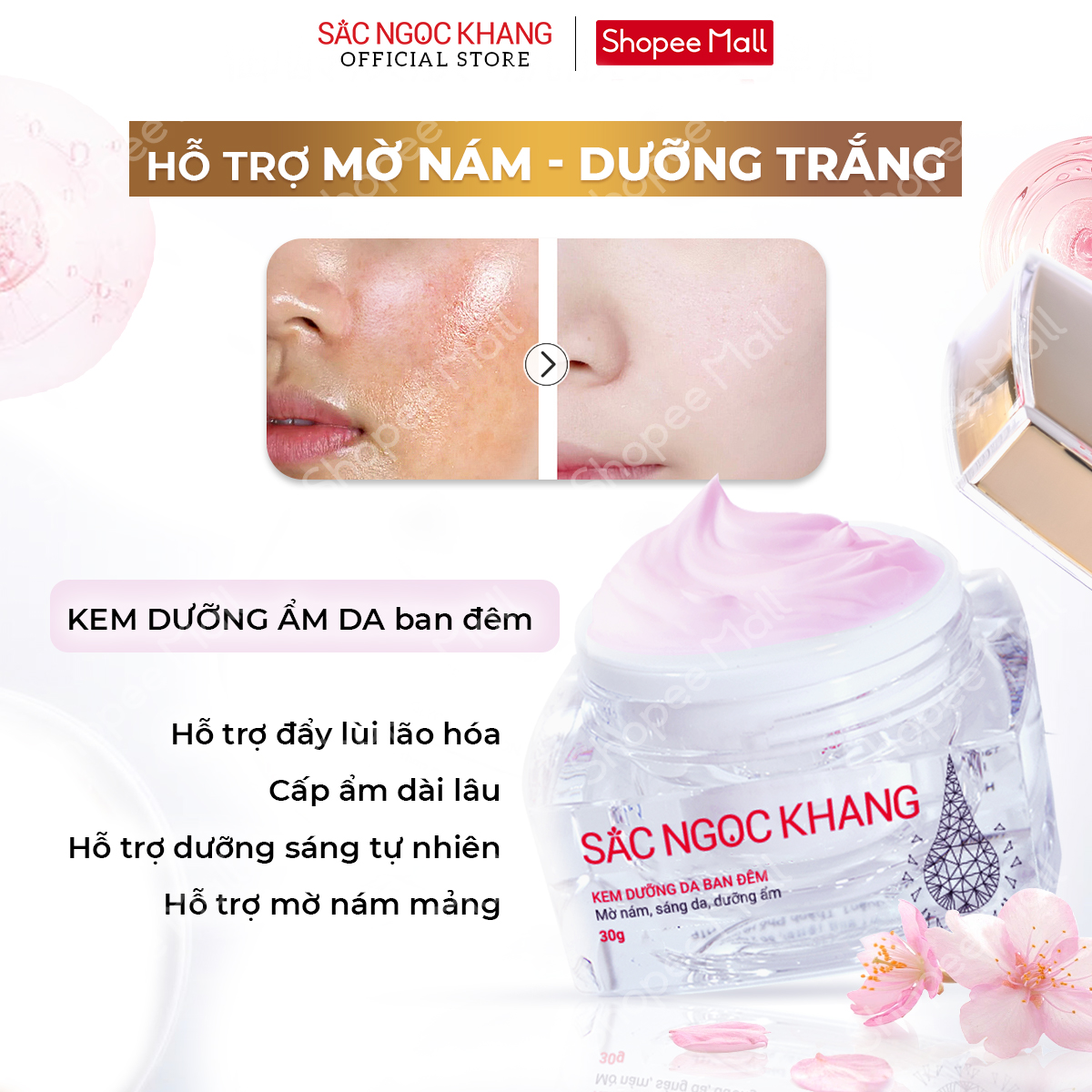 Mô tả Kem Dưỡng Da Ban Đêm Sắc Ngọc Khang 30g - 3