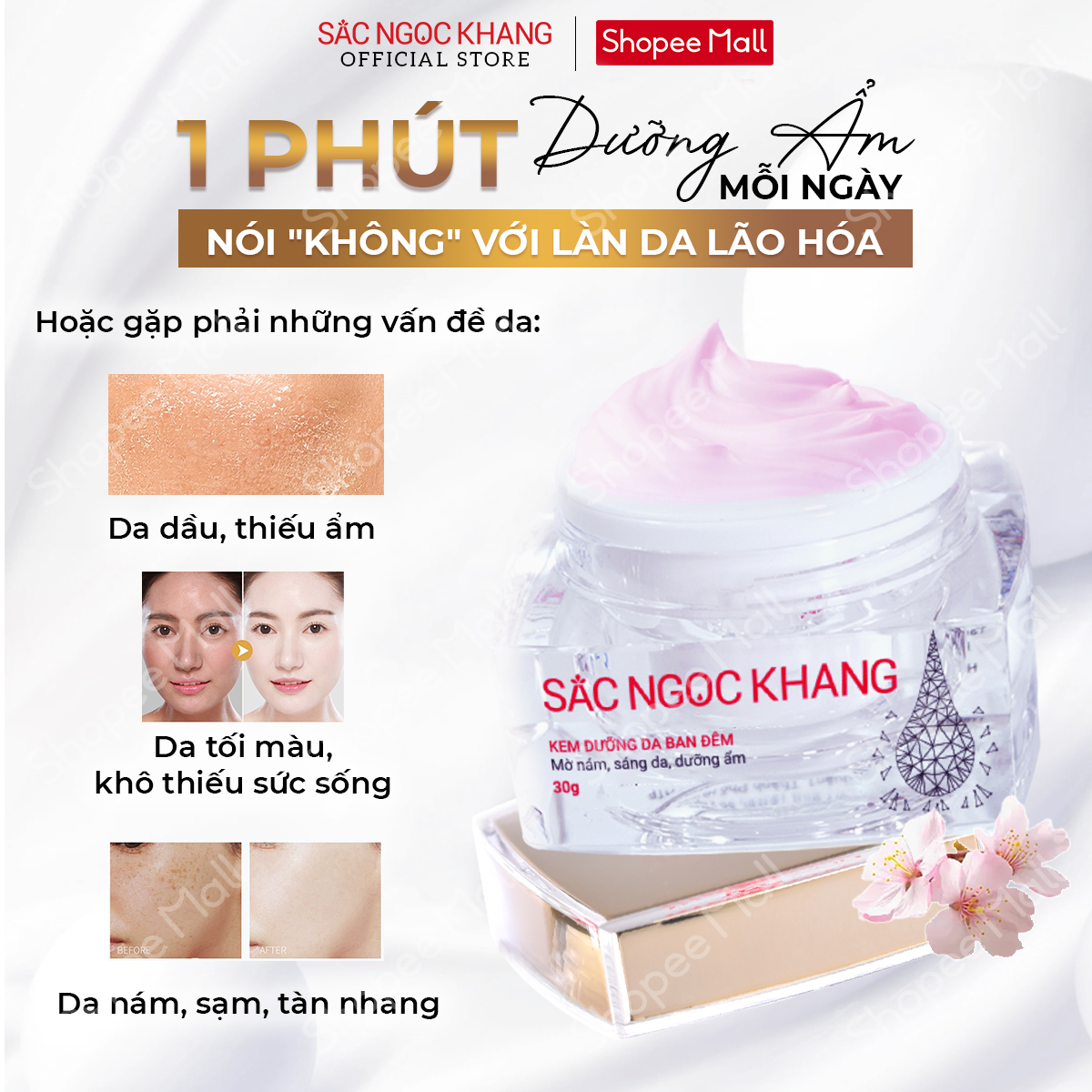 Mô tả Kem Dưỡng Da Ban Đêm Sắc Ngọc Khang 30g - 4